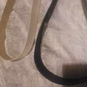 Black and Cream Belts Set